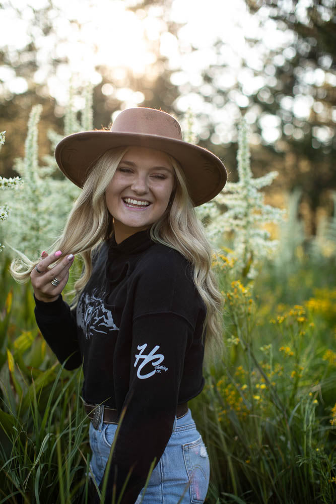 Women's Cropped Elk Hooded