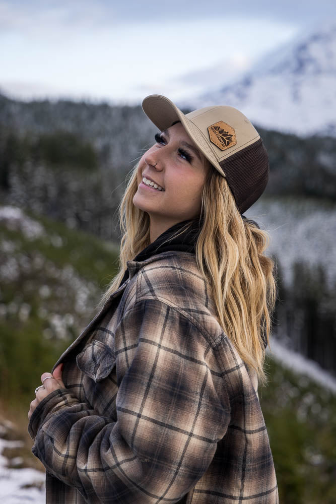 Khaki/Coffee Elk Shed Snapback